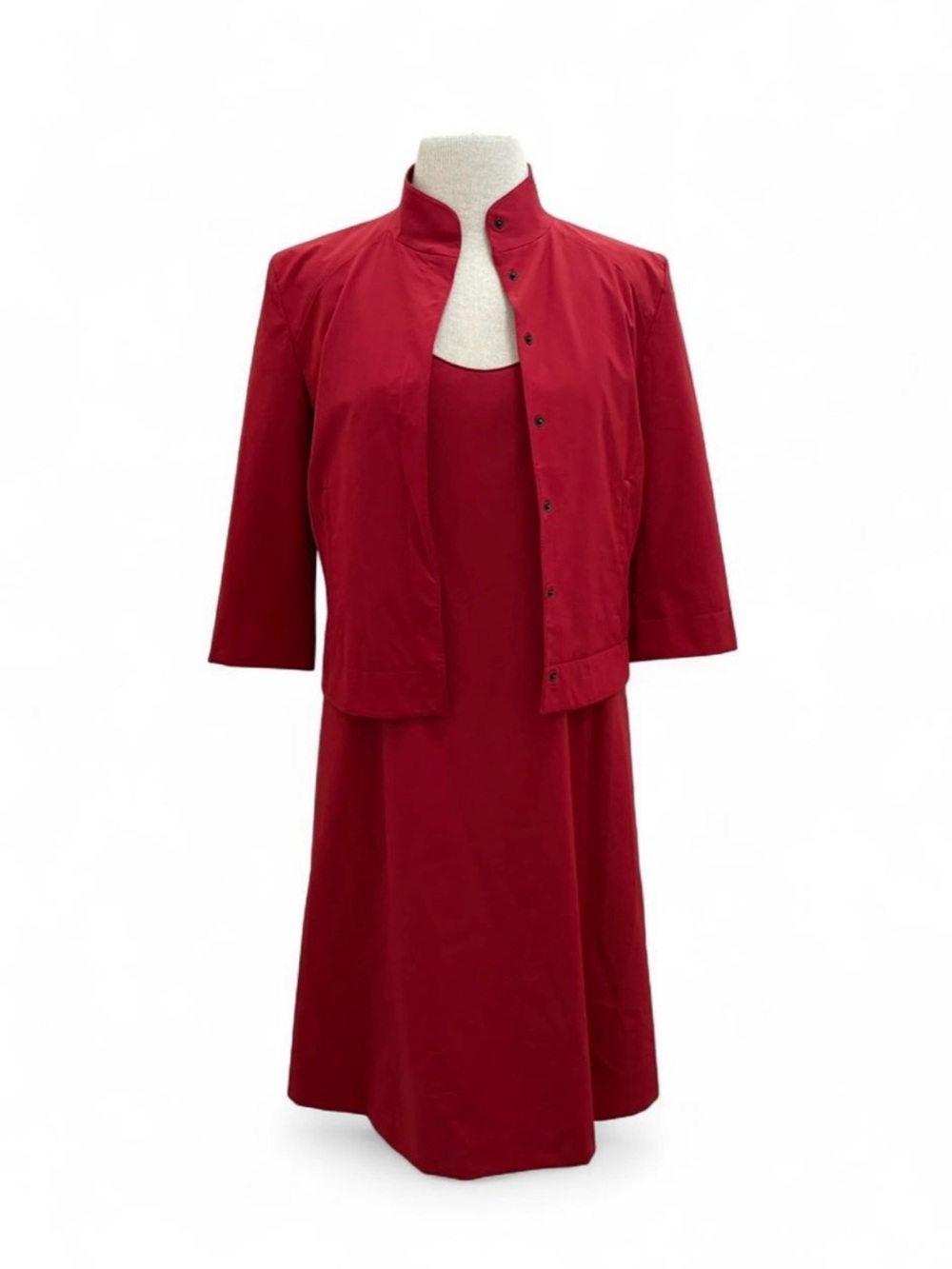 Strenesse Gabriele Strehle Germany Runway Archival Red Nylon Jacket/Dress Small